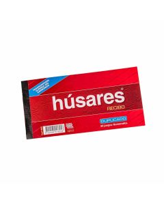 TALONARIO HUSARES RECIBO 21*10CM NUMERADO DUPLICADO (1825) *50 JUEGOS