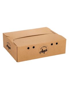 mEP CAJA DELIVERY KRAFT PERSONALIZADO 2 COMBOS BIOHZ (25*20.5*7.5CM) X UNIDAD