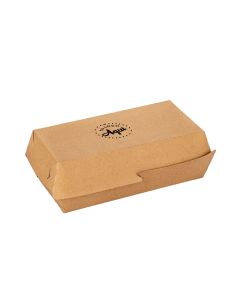 mEP CAJA SANDWICH KRAFT PERSONALIZADO BIOHZ XL (22*11*8CM) X UNIDAD