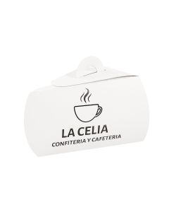 mEP ESTUCHE TORTA CARTULINA BLANCA PERSONALIZADO PORCION BIOHZ (10*17*11.5CM) X UNIDAD