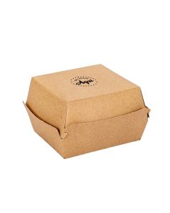 mEP CAJA HAMBURGUESA KRAFT PERSONALIZADO BIOHZ MEDIANA (9.3*8.4*7CM) X UNIDAD