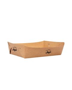 mEP CUBETA ÑOQUERA CARTON KRAFT PERSONALIZADO BIOHZ Nº2 (13*16*5CM) X UNIDAD