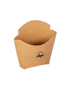 mEP CAJA PAPAS FRITAS TIPO SOBRE KRAFT PERSONALIZADO MEDIANO BIOHZ (13.7*9.1*3.4CM) X UNIDAD