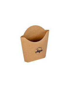 mEP CAJA PAPAS FRITAS TIPO SOBRE KRAFT PERSONALIZADO GRANDE BIOHZ (15.5*9.5*5.5CM) X UNIDAD