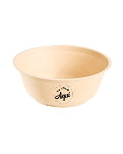 mEP ENSALADERA BAGAZO DE CAÑA BEIGE PERSONALIZADO 978CC (18*7CM) X UNIDAD