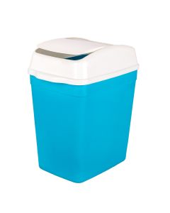 TACHO RESIDUOS GEMPLAST (8LTS) RECTANGULAR CON TAPA VAIVEN *UNID