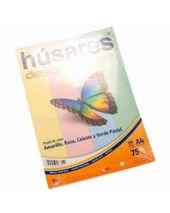 RESMA IMPRESORA.A4 COLOR HUSARES COMBINADA PASTEL 75GRS (21*29.7CM) *100HJS