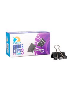 PINZA BINDER EZCO Nº3 NEGRA 32MM *12UNID