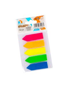 SEÑALADORES DE PAGINA ADHESIVAS EZCO NEON SURTIDO *100UNID.