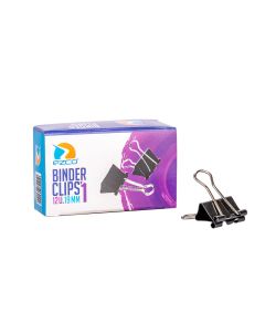 PINZA BINDER EZCO Nº1 NEGRA 19MM *12UNID
