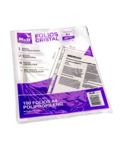 FOLIOS COMERCIALES M&D A4 (100 UNID) (40MIC) *PAQ.
