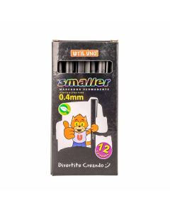 MARCADOR PERMANENTE UTIL UNO NEGRO SMALLER PUNTA ULTRAFINA *UNID