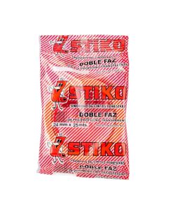 CINTA DOBLE FAZ POLIPROPILENO TRANSPARENTE 24MM*25MTS STIKO *UNID.