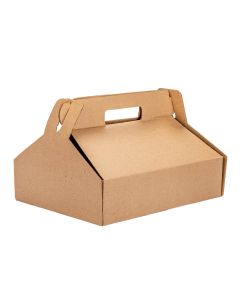 CAJA MALETIN GRANDE CARTON MICRO MARRON/MARRON (20*26*7.5CM) *100UNID.