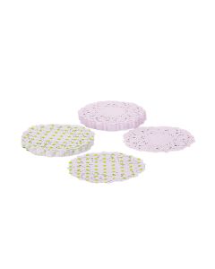 BLONDAS PAPEL.LUNARES COLOR REDONDA 10CM *100UNID