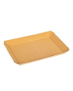 BANDEJA CARTON RECTANGULAR MICROCORRUGADA Nº3 (16*20*2CM) *100UNID