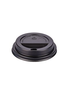 TAPA VASOS TERMICOS CON PICO 180CC NEGRA WELL CUP (TD180N) *100UNID