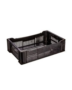 CAJON FRUTIHORTICOLA 30*46*13CM FRUTILLERO NEGRO (16.2LTS) RECICLADO *UNID