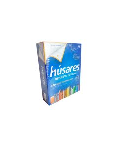 REPUESTO ESCOLAR HUSARES N°3.*480 HOJAS CUADRO (90GRS) (6236) *UNID.