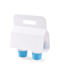 PORTAVASOS VALIJA CARTULINA BLANCA P/2 VASOS (22*22*10CMCM) mE *50UNID