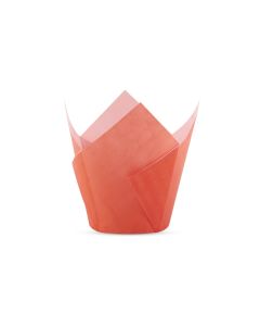 TULIPAS PARA MUFFIN Y CUPCAKE.Nº16 ROJA LISA PAQ *200UNID