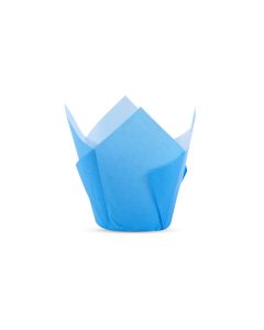 TULIPAS PARA MUFFIN Y CUPCAKE.Nº16 AZUL LISA PAQ *200UNID