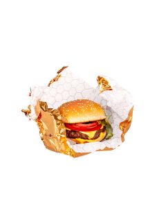 PAPEL FAST FOOD ALUMINIO PANALTERMICO 30*40CM DORADO (160 HOJAS) *KG