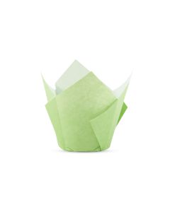 TULIPAS PARA MUFFIN Y CUPCAKE.Nº16 VERDE LISA PAQ *200UNID