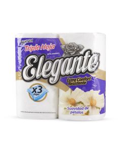 PAPEL HIGIENICO FAMILIAR (4U*20MTS) ELEGANTE TRIPLE HOJA *UNID.
