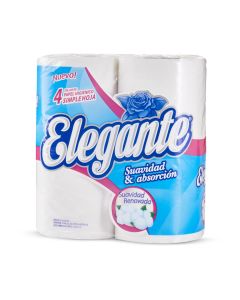 PAPEL HIGIENICO FAMILIAR (4U*30MTS) ELEGANTE SIMPLE HOJA *UNID.