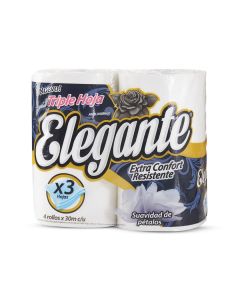 PAPEL HIGIENICO FAMILIAR (4U*30MTS) ELEGANTE.TRIPLE HOJA *UNID.(OFERTA)