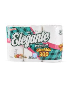 PAPEL COCINA.(3U*100 PAÑOS) ELEGANTE PREMIUN GIRA MAS*UNID