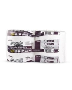 PAPEL TISSUE (24CM*500 USOS) ELEGANTE DOBLE HOJA PRECORTE (1000 USOS) *2 ROLLOS