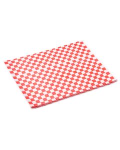 INDIVIDUALES PAPEL FERNANDEZ 'CUADRO ROJO' BLANCO (50GRS - 30X40CM) PAQ*100UNID .