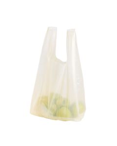 BOLSAS CAMISETA STANDARD BLANCA 30*40CM A/D POLYFILM (AMARILLA) *80UNID(OFERTA)