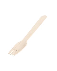 TENEDOR MADERA DESCARTABLE ALUMAX (2.5*16CM).*100UNID