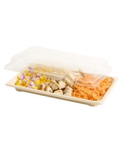 BANDEJA BAGAZO DE CAÑA BIO RECT BAJA BEIGE (14.5*2*23.5CM) *50UNID.