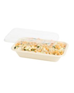 BANDEJA BAGAZO DE CAÑA BIO RECT. 102 (16OZ) BEIGE (12*4.5*18CM) *50UNID.
