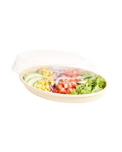 BANDEJA BAGAZO DE CAÑA BIO OVAL 780CC BEIGE (16*3.5*23CM) *50UNID.