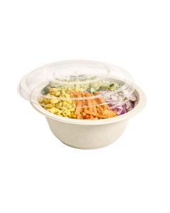 ENSALADERA REDONDA BAGAZO DE CAÑA BANDEX 978CC BEIGE (18*7CM) *100UNID.