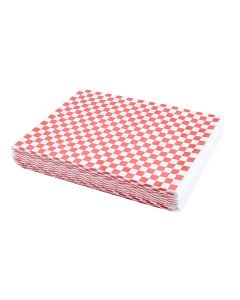 INDIVIDUALES PAPEL MULTI 'CUADRO ROJO' BLANCO (70GRS - 30X40CM) PAQ*500UNID .