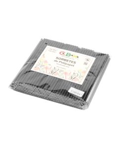 SORBETES GASTRONOMICOS DE PAPEL NEGROS CBX (8MM*20CM) PAQ.*200UNID